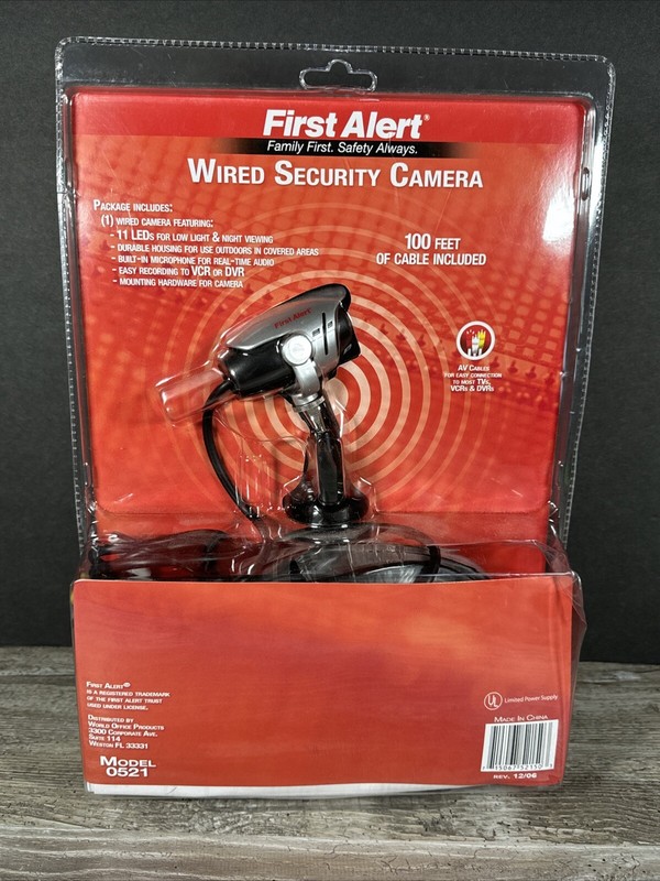 First Alert Full Color Day/Night Wired Camera Model P520 Brand New 100 ft Cable gallery
