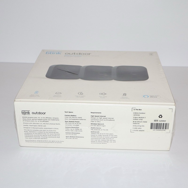 2020 Blink Outdoor Battery-powered Security Cameras 3 Camera System New In Box gallery