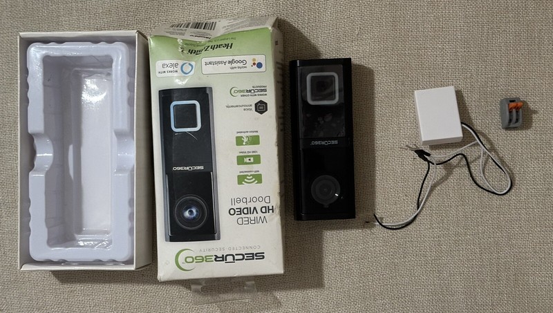 Secur360 Wired HD Video Doorbell #SL-9600-00 1219