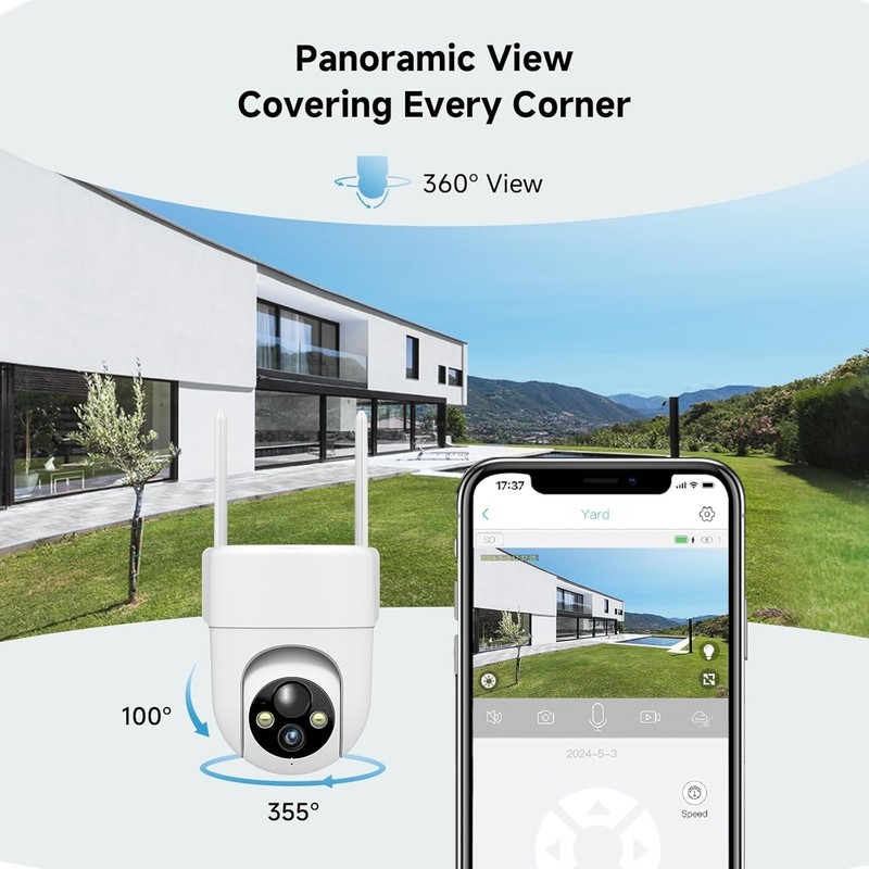 2K Color Night Vision Wireless Cameras - 2 Pack gallery