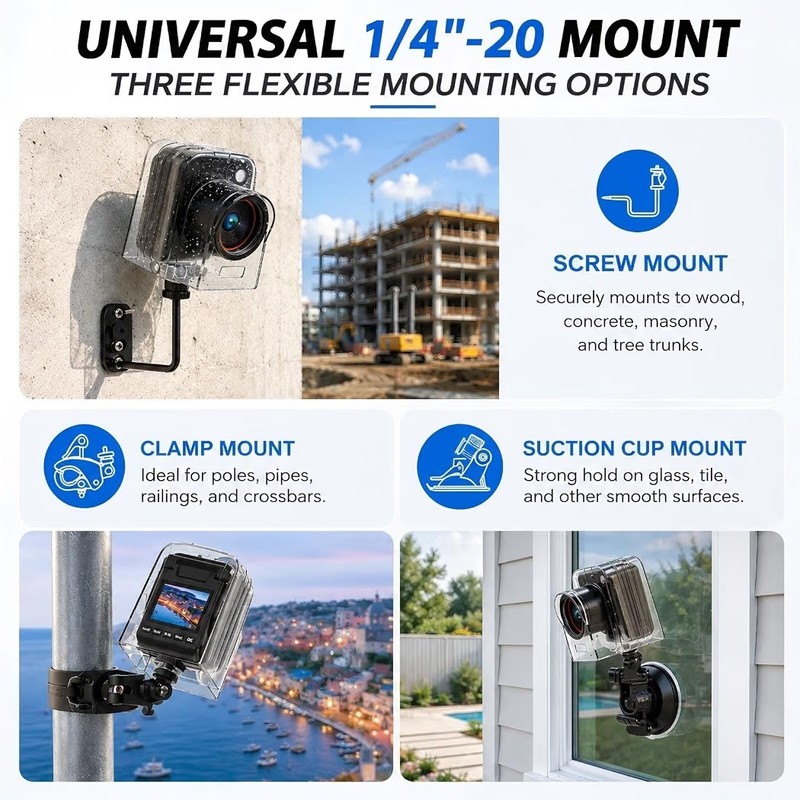4K WiFi Time Lapse Camera 32GB IP66 Waterproof Outdoor Construction 110° Wide gallery
