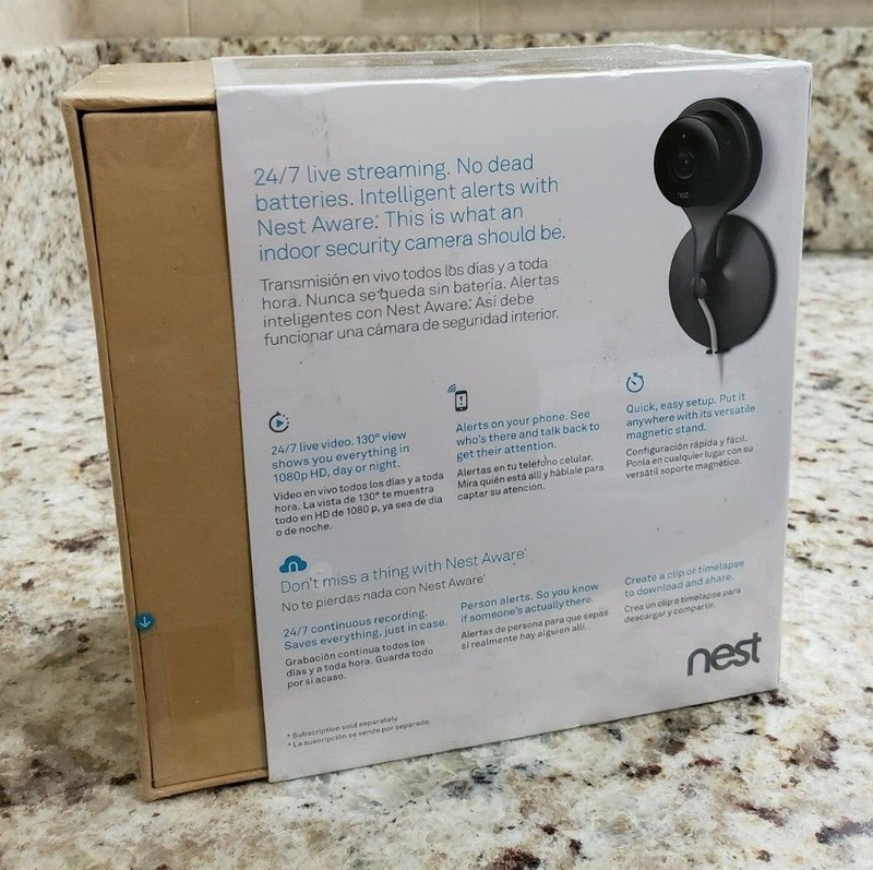 NEST Cam Indoor Smart Security Camera Model NC1102ES - Sealed NEW gallery