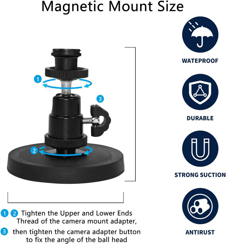 Magnetic Camera Mount Bracket for Blink & Eufy - 2 Pack, No-Drill, 360° Adjustab gallery