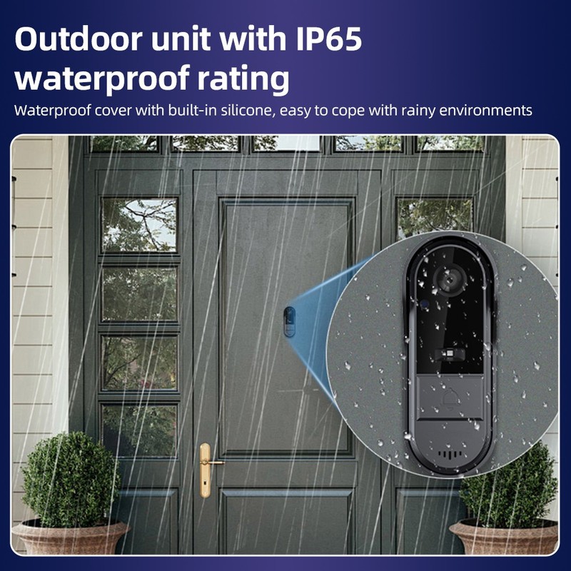 Wireless Video Doorbell Camera 2Way Audio Night Vision Tuya App 24G WiFi V1 gallery