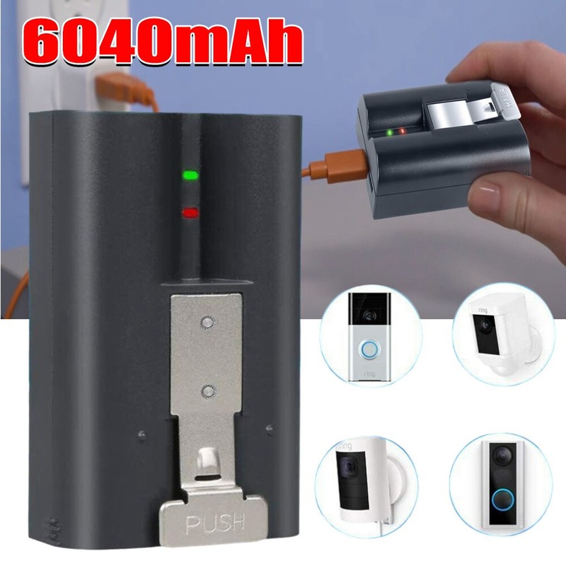 2 Pack Ring V4 Battery for Ring camera Doorbell Solar Floodligh 2/3/4/3 plus US gallery