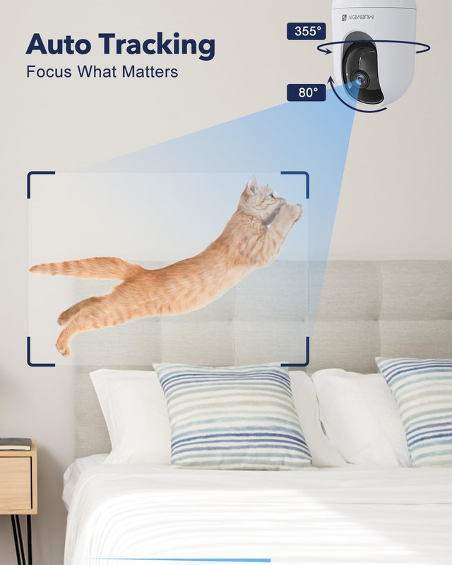 Indoor Security Camera 2K, Pet Camera with Phone App, Wifi Cameras for Home Secu gallery