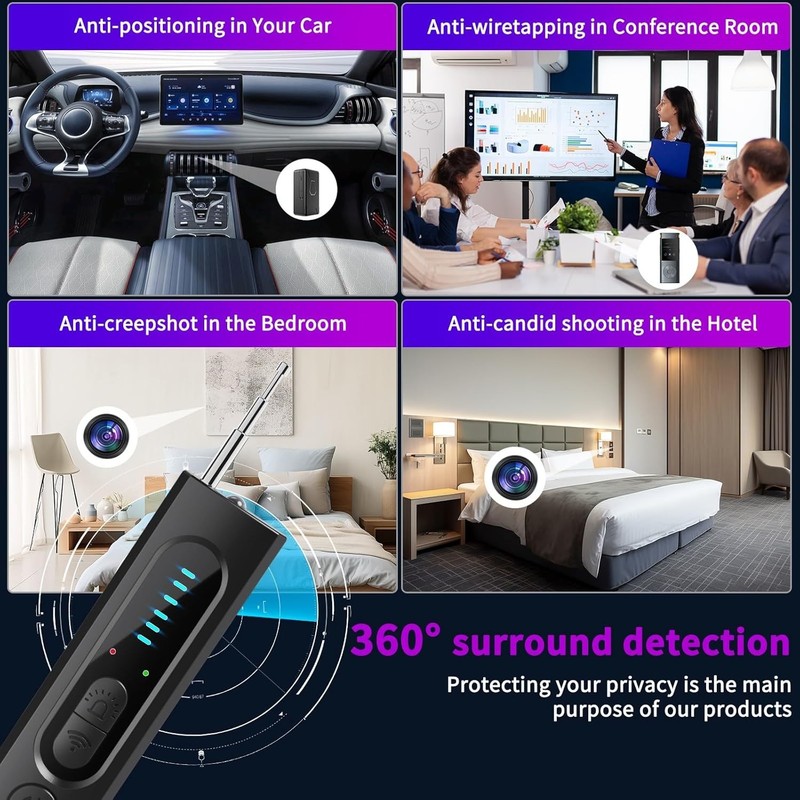 Hidden Camera Detector for Travel, Spy Camera Detector, Hidden Device Finder gallery