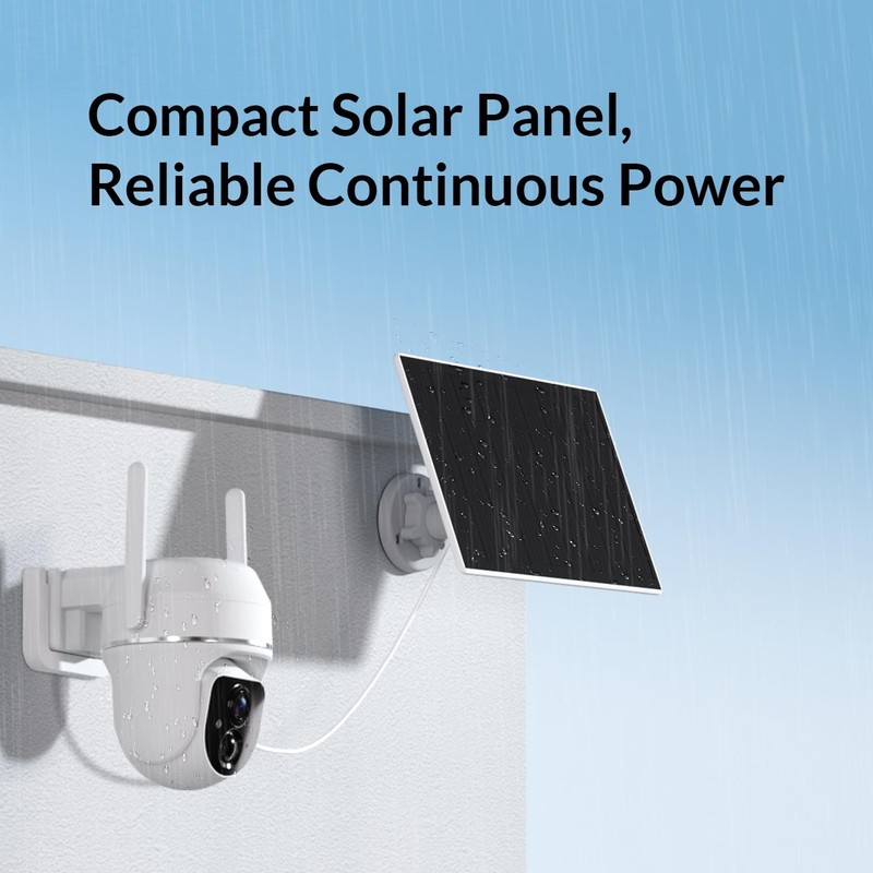 Vicohome 2K Solar Wireless WiFi Security Cameras Outdoor, 355° PTZ, Solar & B... gallery