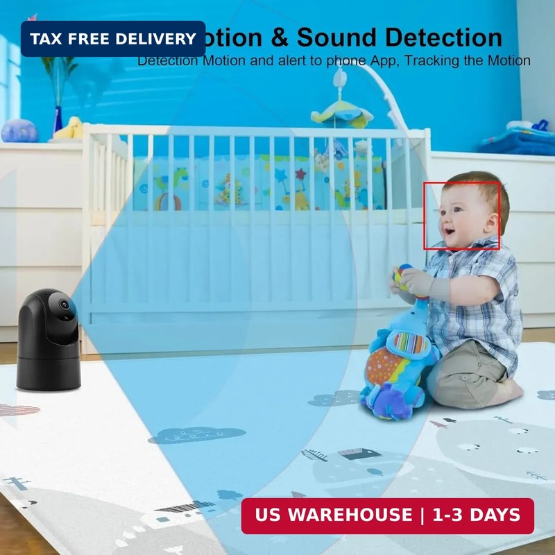 4MP Indoor Cameras for Home Security, 2.4/5G WiFi Baby/Dog Monitor with Phone AP gallery