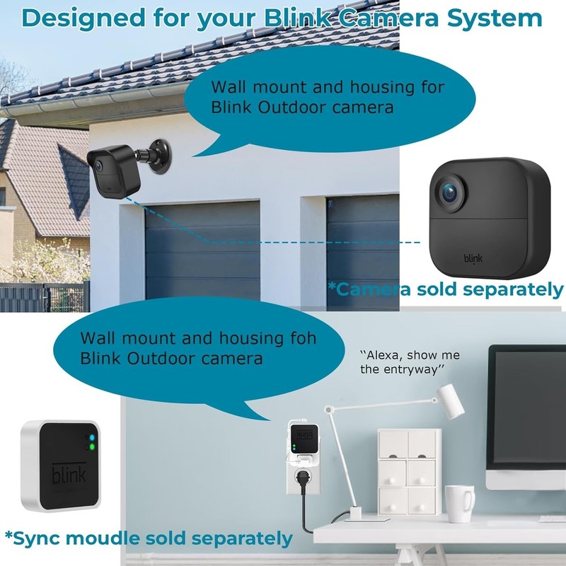 5-Pack Blink Outdoor Camera Mount with Weatherproof Housing & 360° Adjustability gallery