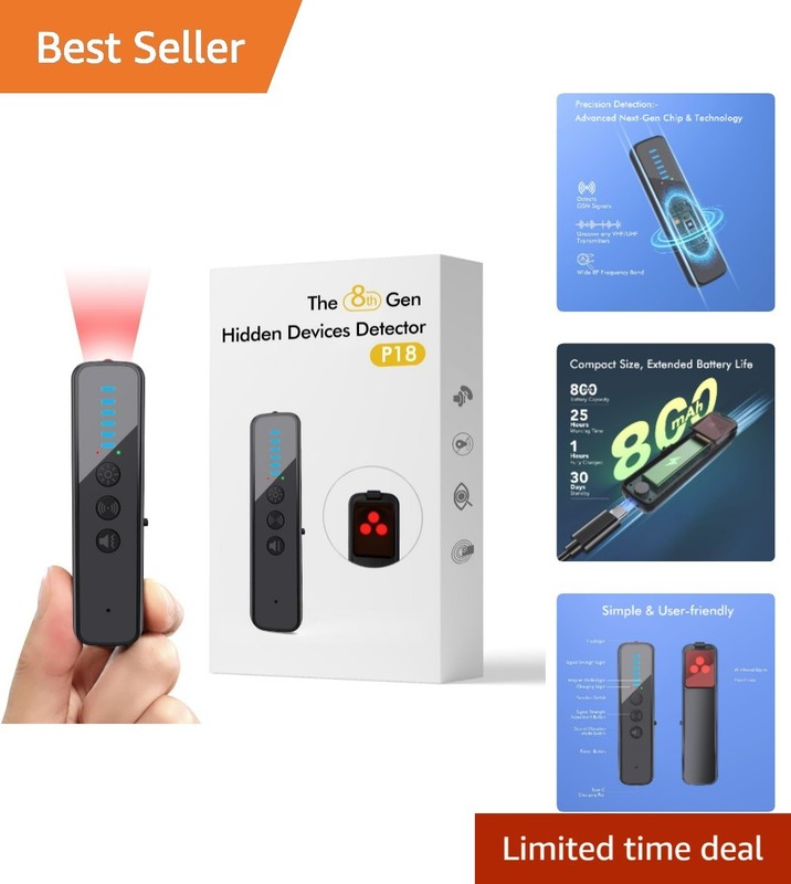Lightweight RF Signal Scanner – AI Anti-Spy Device for Total Privacy Security