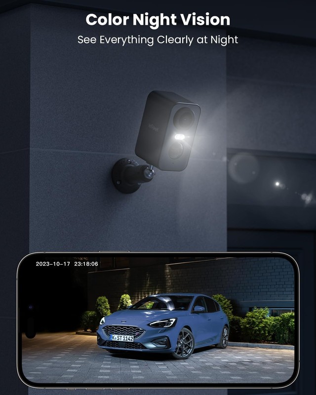 2PCS ieGeek Outdoor 5MP Security Camera Wireless Battery Powered WiFi CCTV Cam gallery