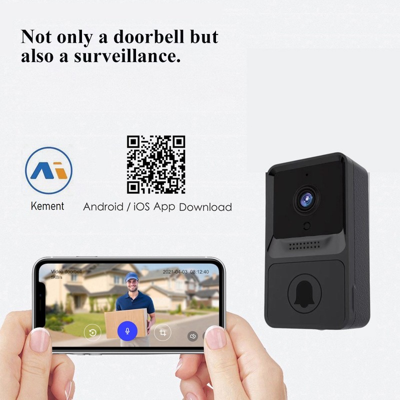 1080P High Resolution Visual Smart Security Doorbell Camera Wireless V CX4 gallery