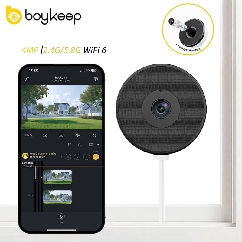 Window Camera, 2.4G&5G WIFI Smart Security Camera, 4MP Home Security Camera for gallery