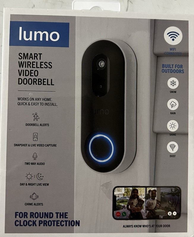 Lumo Smart Wireless Video Doorbell New Sealed