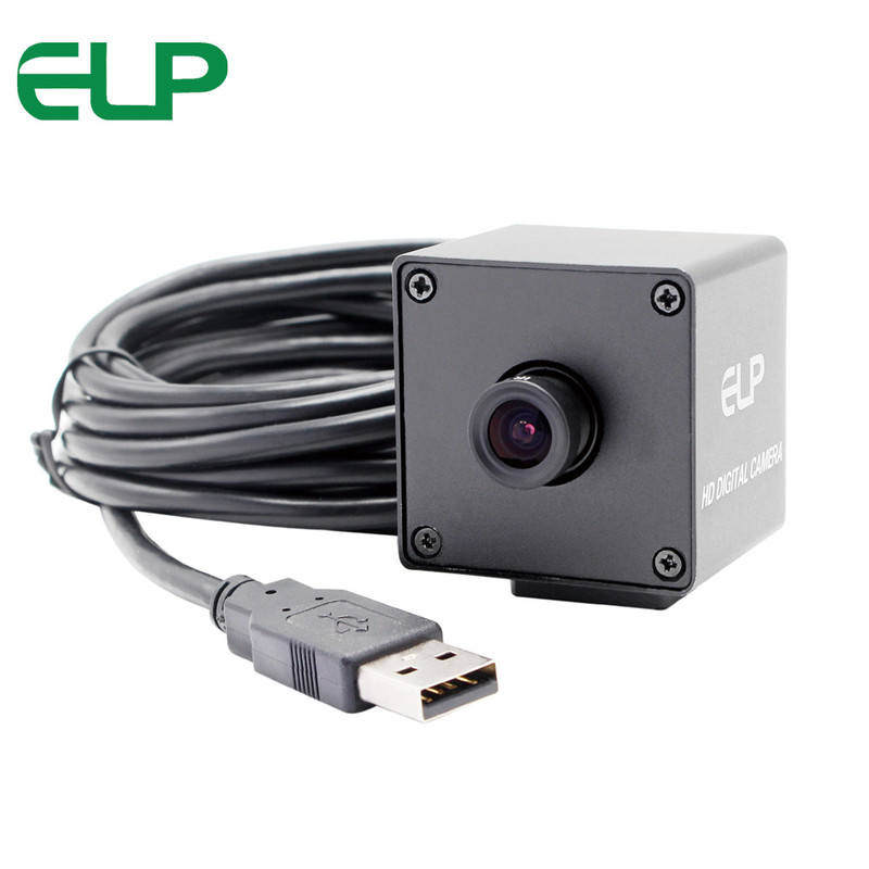 HD USB Webcam w/ 170 Degree Fisheye Lens Mini-box 2592×1944 5MP CCTV USB Camera