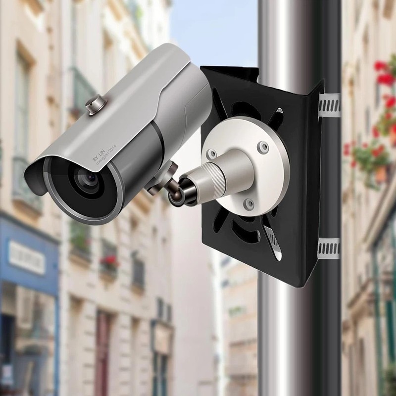 Universal Vertical Pole Mount Adapter Bracket for CCTV Security Camera PTZ Do... gallery