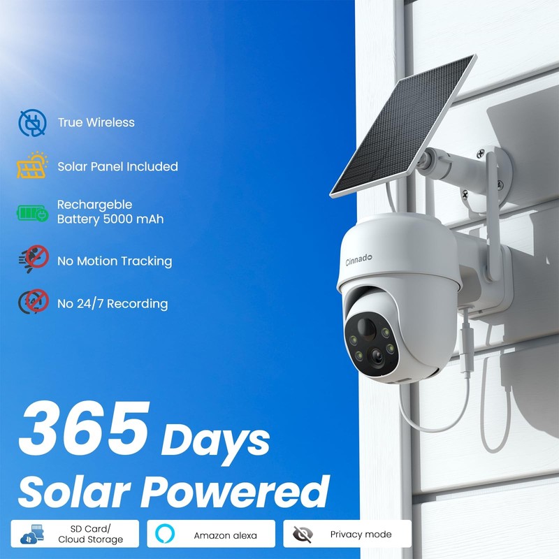Cinnado 2K Cameras for Home Security-2.4G WiFi Outdoor Camera Wireless gallery
