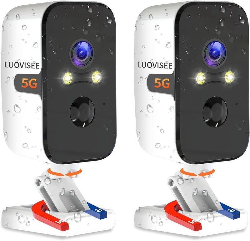 Security Cameras Wireless Outdoor, 2.4G/5G WIFI Magnetic Battery Powered Indo... gallery