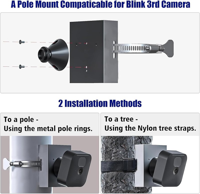 Security Camera Pole Mount Wall Mount Compatible With Blink Outdoor Xt/xt2 & Bli gallery