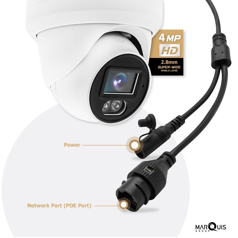 4MP PoE IP Turret Dome Camera with Microphone/Audio, IP Security Camera Outdo... gallery