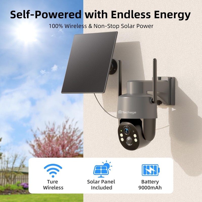 Camaras De Seguridad 2.5K 4G LTE Para Casa Exterior Inalambricas Con Panel Solar gallery