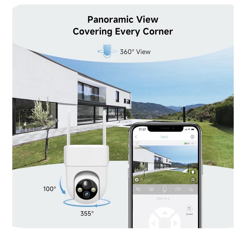 Solar Security Cameras Oculview 2-Pack Wireless Outdoor DL201 New FAST SHIPPING gallery
