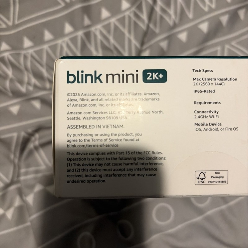 Blink Mini 2K+ Compact Smart Plug In Security Camera Black Color Night Vision gallery