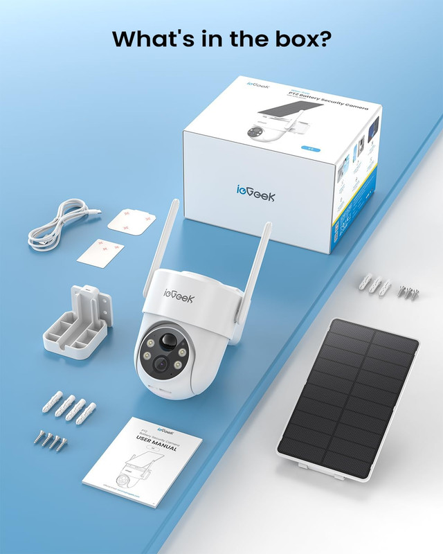 2 Pack S5 Solar Security Camera Wireless Outdoor – 2K 3MP Wifi Camera with Remov gallery