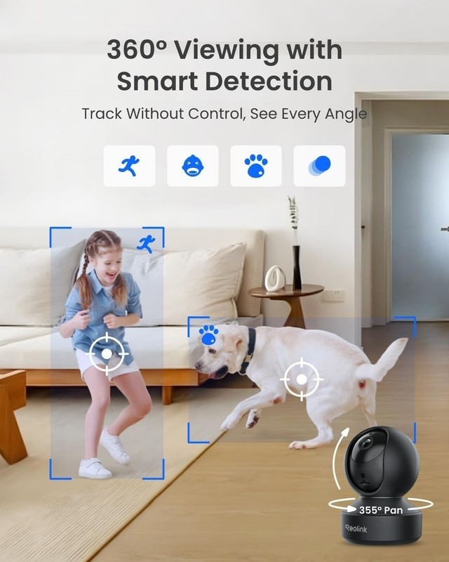 Enhanced 3K 5MP Indoor Security Camera with Crying Detection Technology gallery