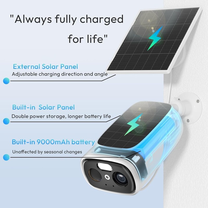 SolarCam 2K Wireless Outdoor Security Camera - Solar-Powered No Monthly Fees gallery