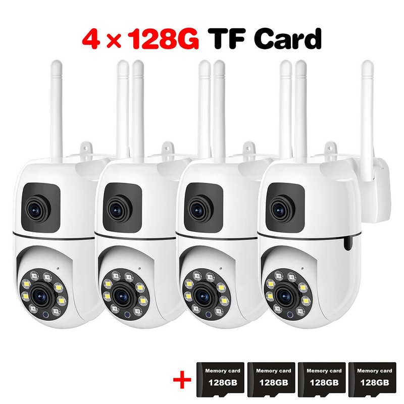 4K 8MP WIFI PTZ 2 Lens IP Camera Outdoor Auto Tracking Security Protection CCTV gallery