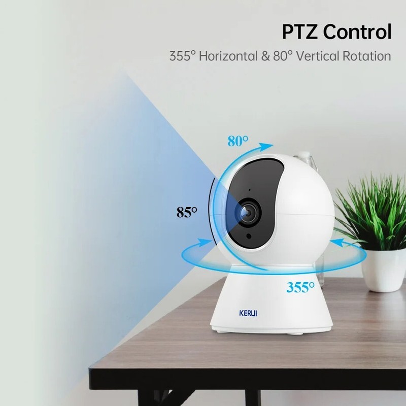 KERUI Smart 4K 5MP Mini IP Camera Wireless Indoor Surveillance with AI Tracking gallery