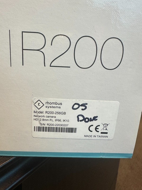 Rhombus R200 256GB 5MP DOME CAMERA R200-256