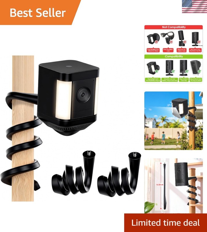 Secure Twist Mount for Ring Outdoor Cam – Easy Install, Weatherproof 2 Pack