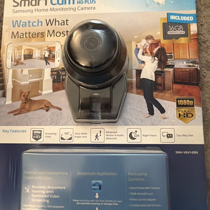 New in Package Samsung Home Monitoring Smart Cam HD Plus SNH-V6414BN gallery