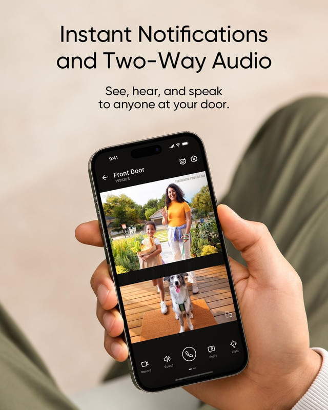 Eufy Security Video Doorbell E340 Kit, No Subscription, Dual Cameras, Head-To-To gallery