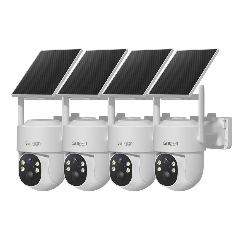 2K Solar Powered Security Cameras Wireless Outdoor Home System 4 Camera Kit