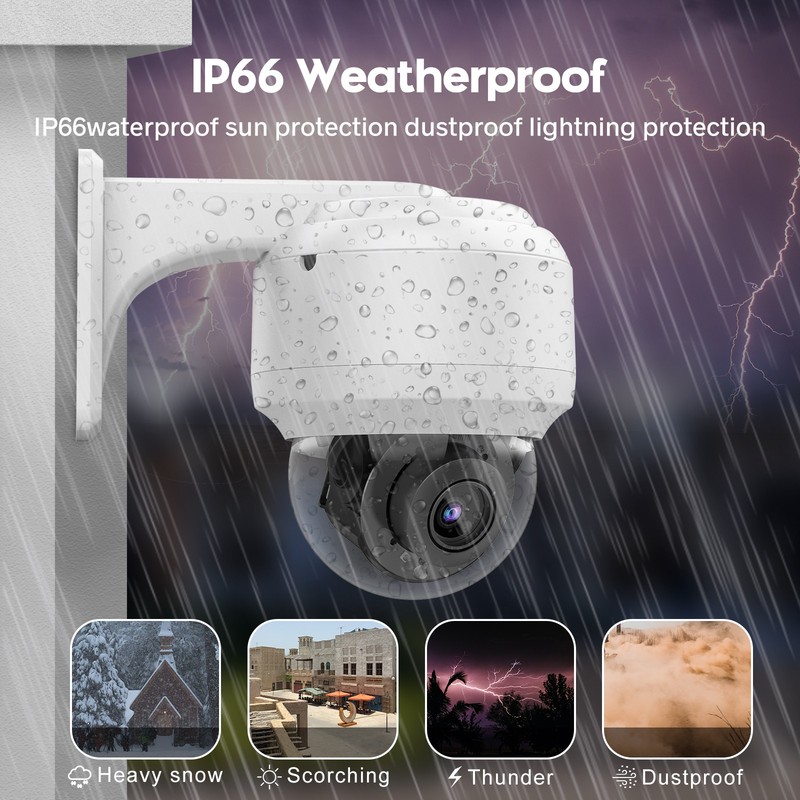 VIKYLIN PTZ 4×ZOOM IR30M 5MP/8MP 4K IP CAMERA POE MIC Outdoor Factory Direct US gallery