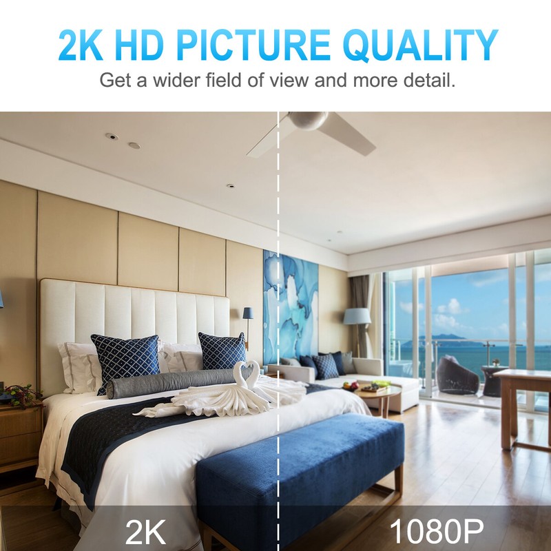 2K WiFi Camera 4MP Wireless PIR Motion Night Vision Camcorder Home Security Cam^ gallery