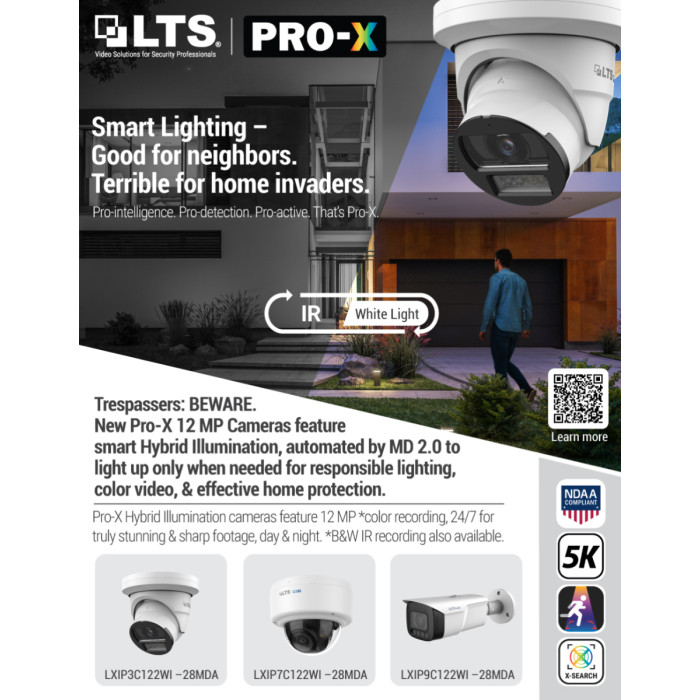 LXIP3C122WI-28MDA PRO-X IP 12MP/5K Smart Dual Light Mic Smart Ai Turret Camera gallery
