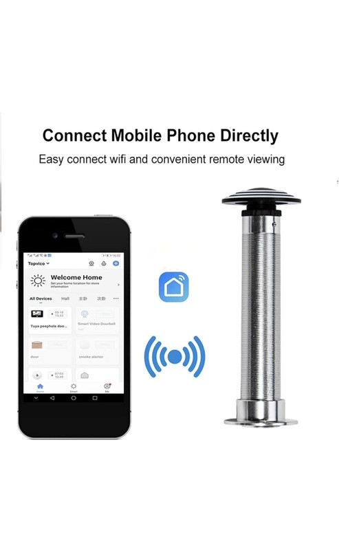4K Wireless 5G WiFi Door Peephole Camera Motion Detect Recording For Smartphone gallery