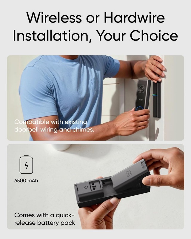eufy Security Video Doorbell C31, 2K FHD, Battery or Wired, No Subscription |... gallery