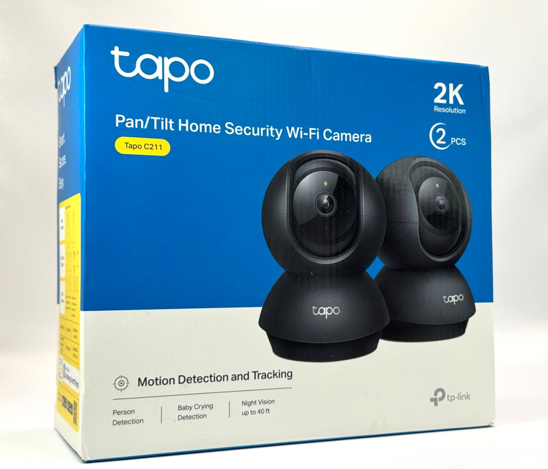 TP-Link Tapo 2K Pan/Tilt Security Camera Motion Detection 2 pack – C211P2