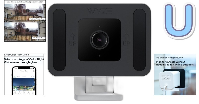 Color Night Vision Window Mount for Cam OG, v3 & v4 - Flexible Monitoring gallery
