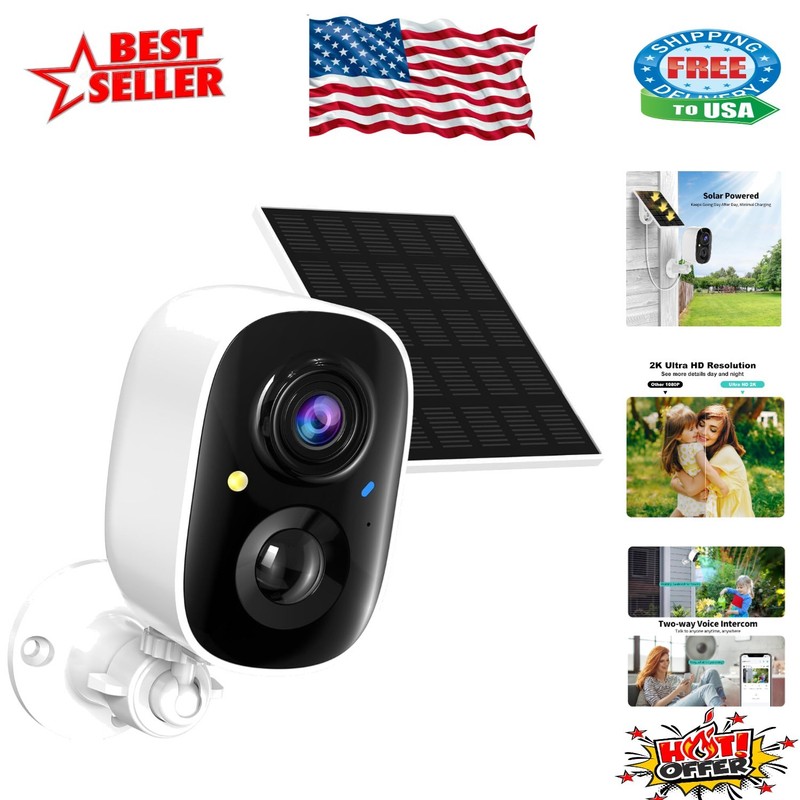 WiFi Surveillance Camera with Real-Time Alerts, Color Night Vision, & Easy Setup