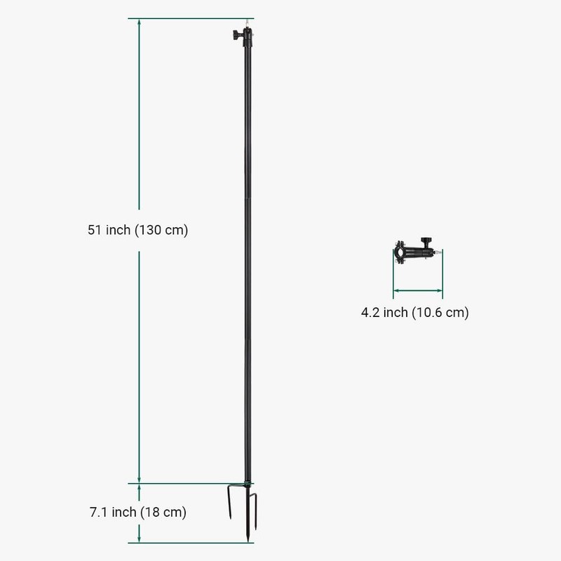 2-in-1 Stake Mount for Outdoor Cameras and Solar Panels gallery