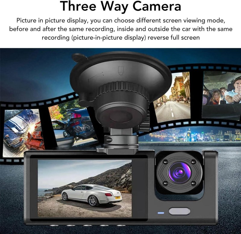 Camara De Seguridad Para Carro Delantera Trasera Vision Nocturna Grabar gallery