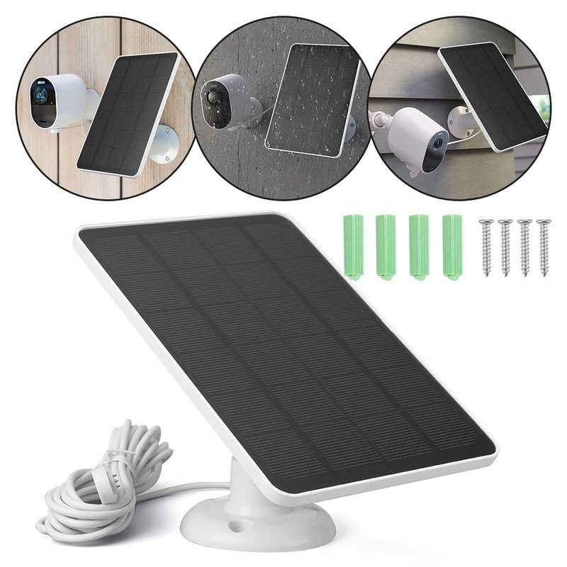 4W Solar Panel Charger 3m Cable For Arlo Pro 3/4 Ultra/Ultra 2 Floodlight Camera