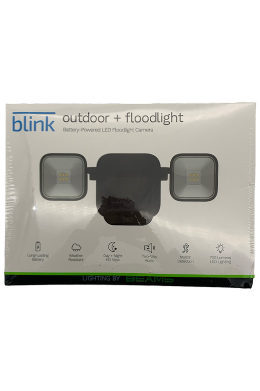 Blink Camera System w/ Floodlight Outdoor Cam & Sync Module 2 Black